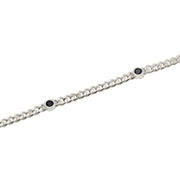 Mabina Bracciale con catena groumette e zirconi neri 533845